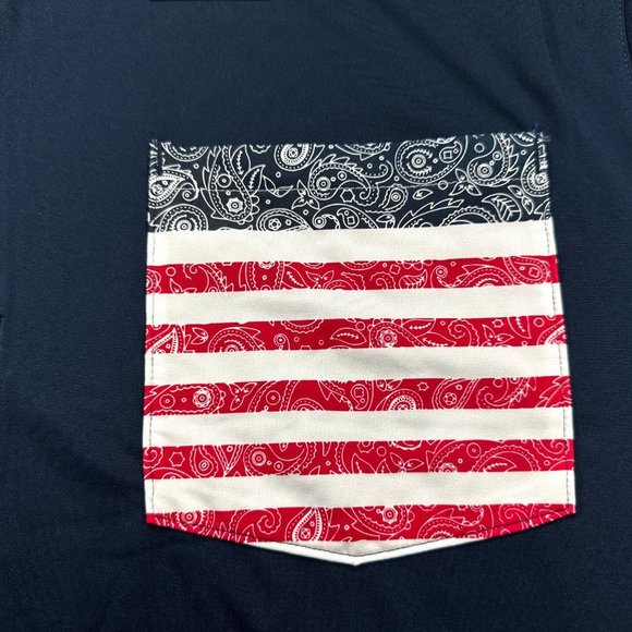 Puma Volition XXL Men's Flag Paisley Pocket USA Polo Golf Navy Shirt NWT - Picture 4 of 7